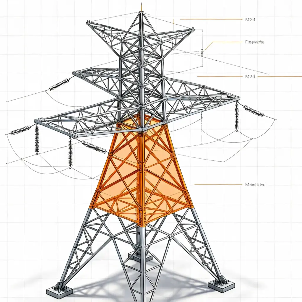 Analisis Bahan Menara Keluli Kuasa